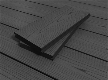 RealGroove™ Bark Effect Ebony Solid Composite Decking (2400mm x 146mm x 22mm)