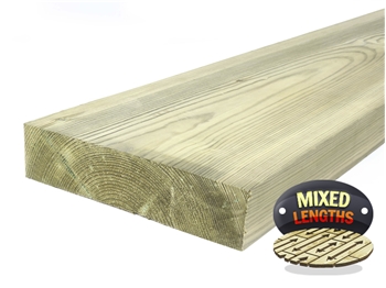 Green - Treated Planed Square Edge Timber (200mm x 50mm) Random Lengths