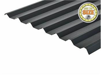 Plastisol Coated Anthracite 0.7mm Box Profile Sheet (Exact Cut)