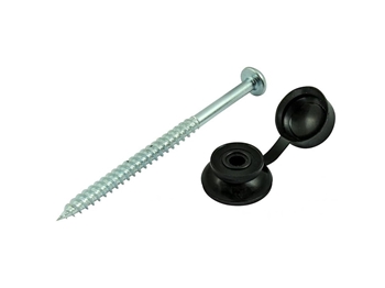 65mm Bituroof Screws with Black Caps (100)