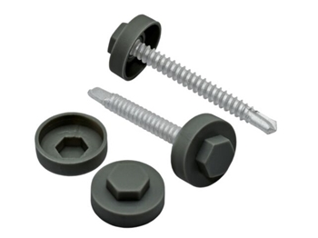 Anthracite Tech Bolt Caps 19mm (Pack of 100)