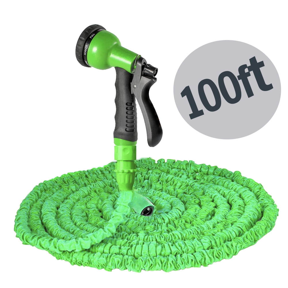 100ft Expandable Green Hose Pipe Kit